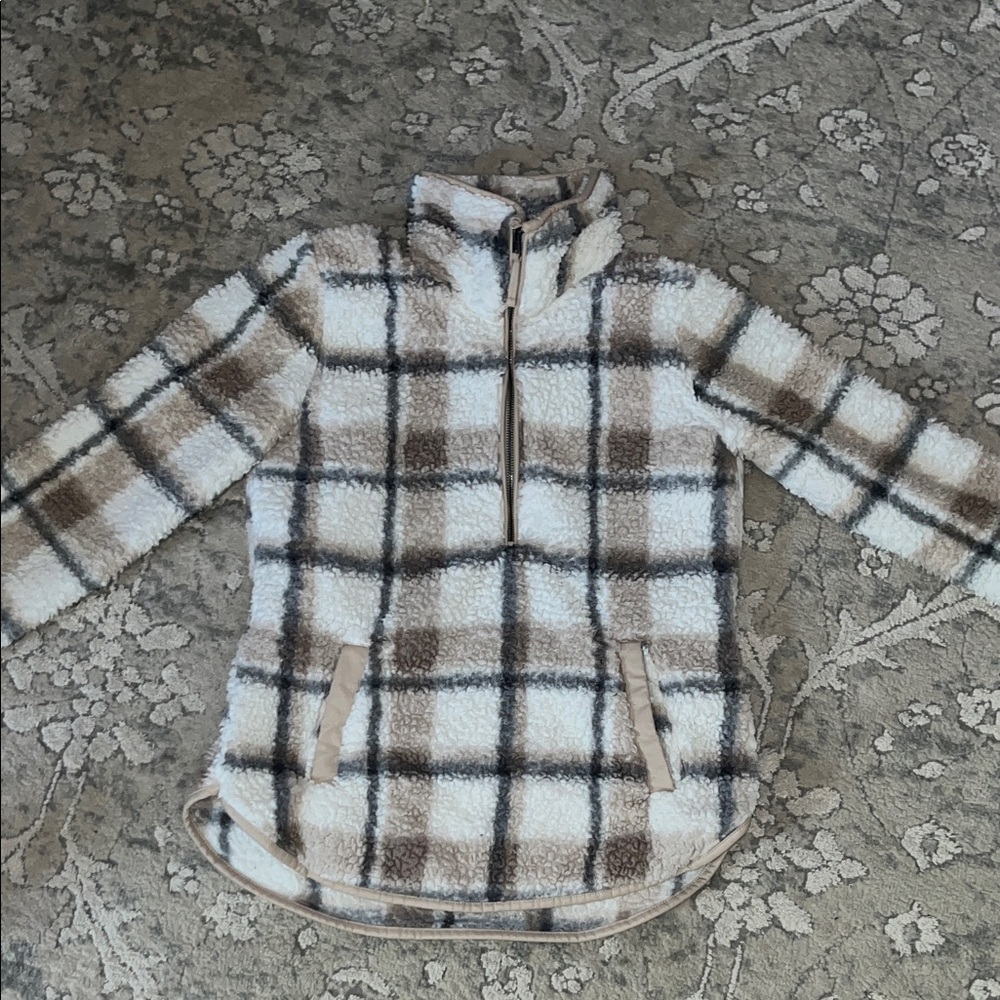 Abercrombie & Fitch Plaid Sweater - Brown and Cream